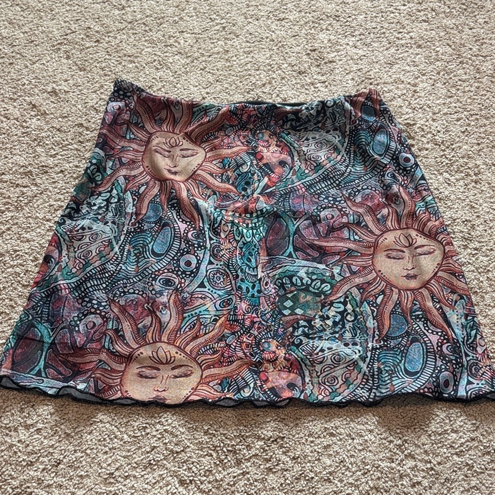 SHEIN Sun Pattern Mini Skirt